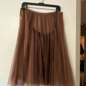 Brown tulle skirt